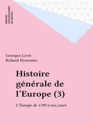 cover image of Histoire générale de l'Europe (3)